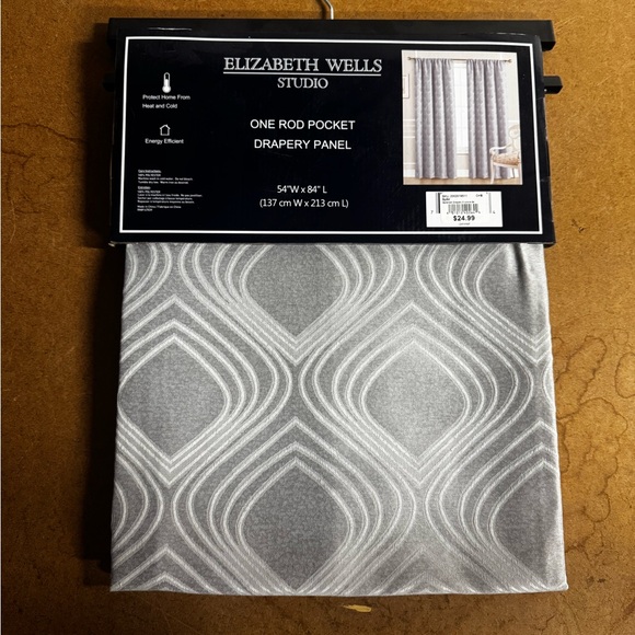 Gray Drapery Panel - Picture 2 of 3